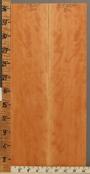 5A Curly Cherry Microlumber Bookmatch 16"1/2 X 36" X 1/4 (NWT-5540C)