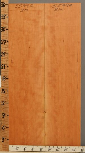 5A Curly Cherry Microlumber Bookmatch 17"5/8 X 36" X 1/4 (NWT-5549C)