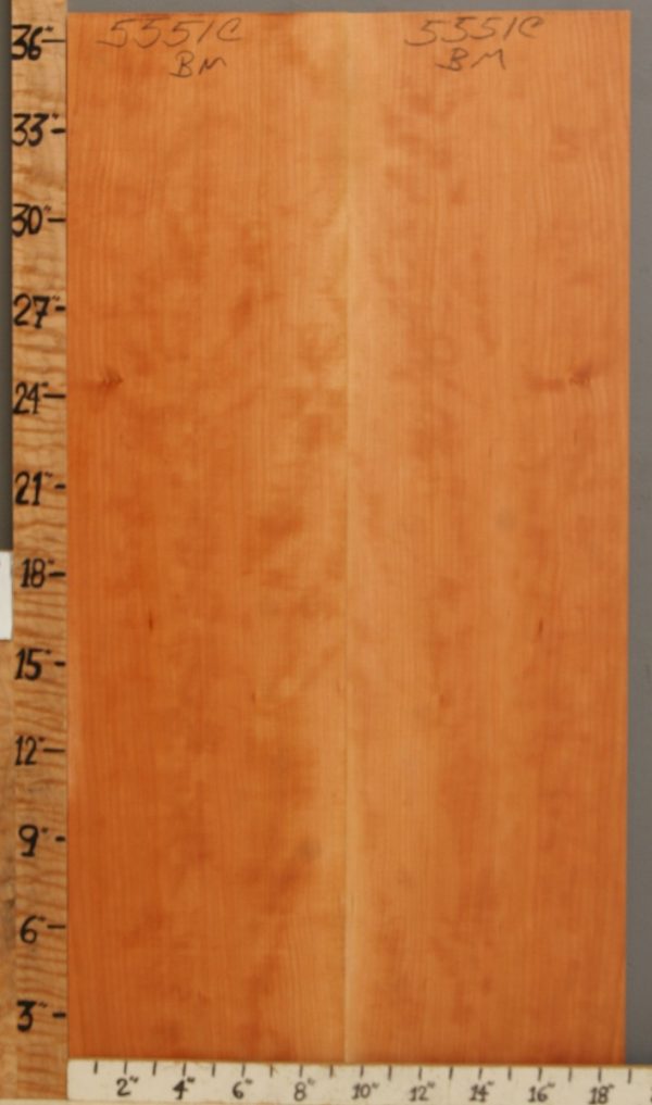 5A Curly Cherry Microlumber Bookmatch 19" X 36" X 1/4 (NWT-5551C)