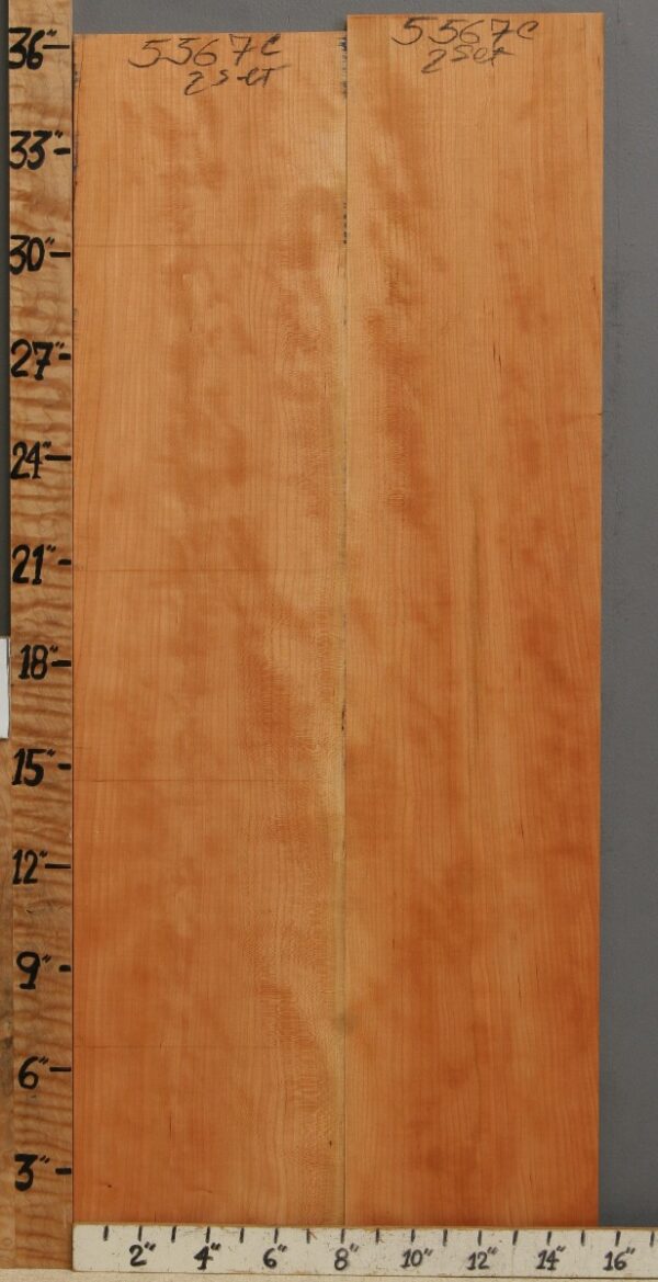 5A Curly Cherry Microlumber 2 Board Set 15"1/2 X 36" X 1/4 (NWT-5567C)