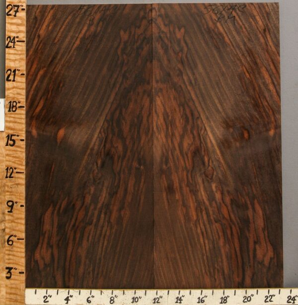 Musical Marbled Claro Walnut Microlumber Bookmatch 23"1/2 X 26" X 1/4 (NWT-5614C)