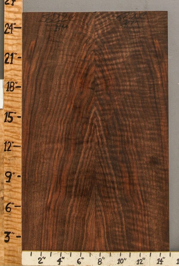 Musical Curly Claro Walnut Microlumber Bookmatch 15" X 25" X 1/4 (NWT-5622C)