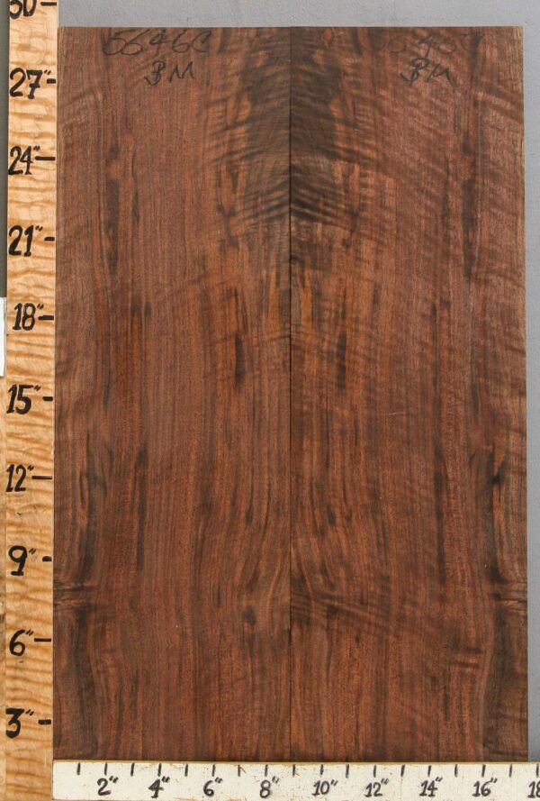 Musical Curly Claro Walnut Microlumber Bookmatch 17"3/4 X 29" X 1/4 (NWT-5646C)