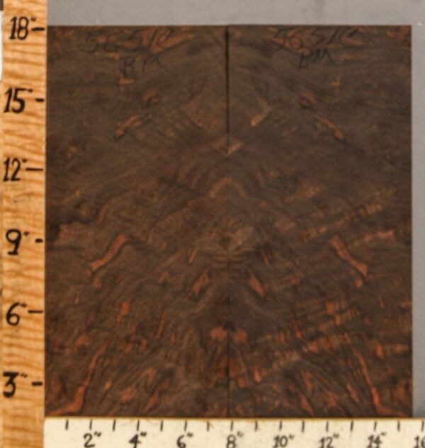 Musical Marbled Claro Walnut Microlumber Bookmatch 15"1/2 X 18" X 1/4 (NWT-5651C)