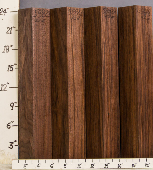 AAAAA MARBLED CLARO WALNUT 4 BOARD SET 14"7/8 X 24" X 16/4 (NWT-5882B)