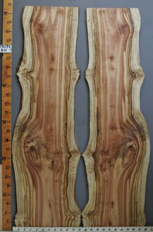 5A Striped Myrtlewood Bookmatch with Live Edge 38" X 74" X 4/4 (NWT-5907C)