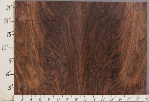 AAAAA CROTCH MARBLED CLARO WALNUT BOOKMATCH 30" X 22" X 4/4 (NWT-5966B)