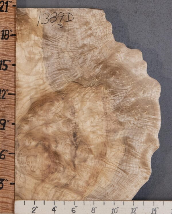 5A Burl Myrtlewood with Live Edge Lumber 13" X 20" X 2" (NWT-1389D) - Image 2