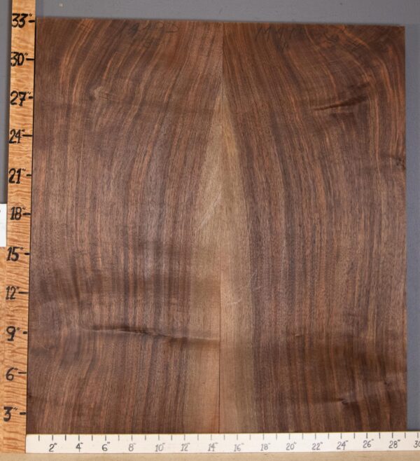 Musical Marbled Claro Walnut Vertical Grain Bookmatch Lumber 29"1/4 X 33" X 1"1/8 (NWT-1449D) - Image 2