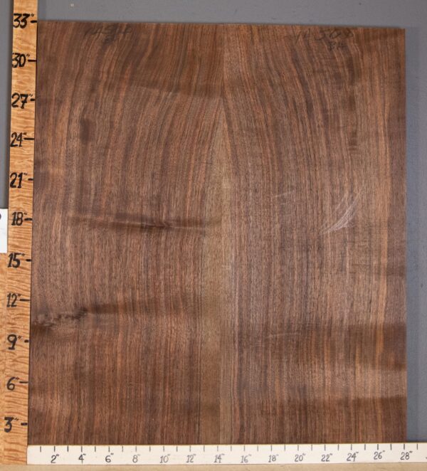 Musical Marbled Claro Walnut Vertical Grain Bookmatch Lumber 28"1/4 X 32" X 1"1/8 (NWT-1450D) - Image 2