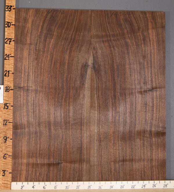 Musical Marbled Claro Walnut Vertical Grain Bookmatch Lumber 28"1/4 X 32" X 1"1/8 (NWT-1450D)