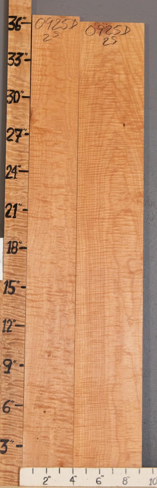 5A Curly Maple 2 Board Set 9" X 36" X 4/4" (NWT-0925D)