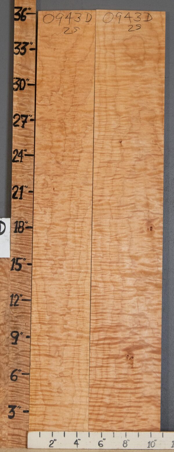 5A Curly Maple 2 Board Set 10"3/4 X 36" X 4/4" (NWT-0943D) - Image 2