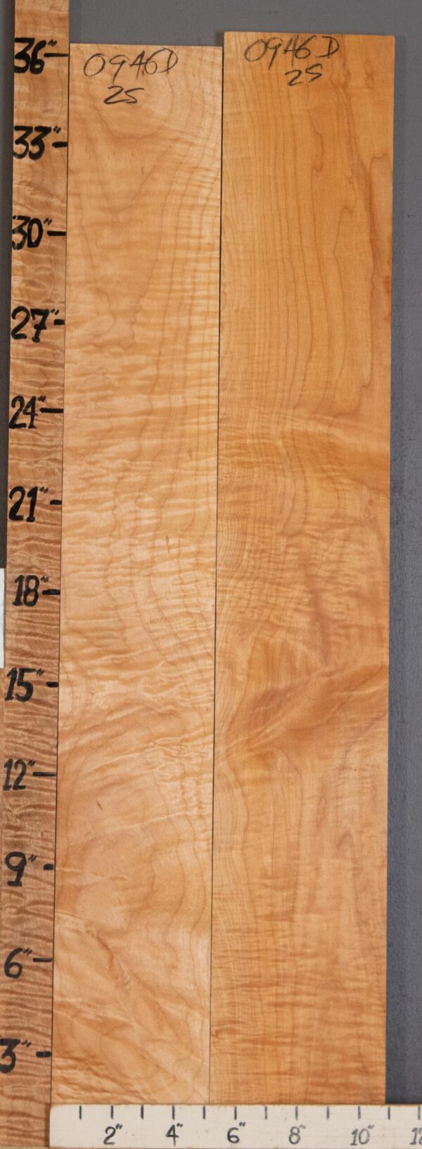 5A Curly Maple 2 Board Set 10"3/4 X 37" X 4/4" (NWT-0946D) - Image 2