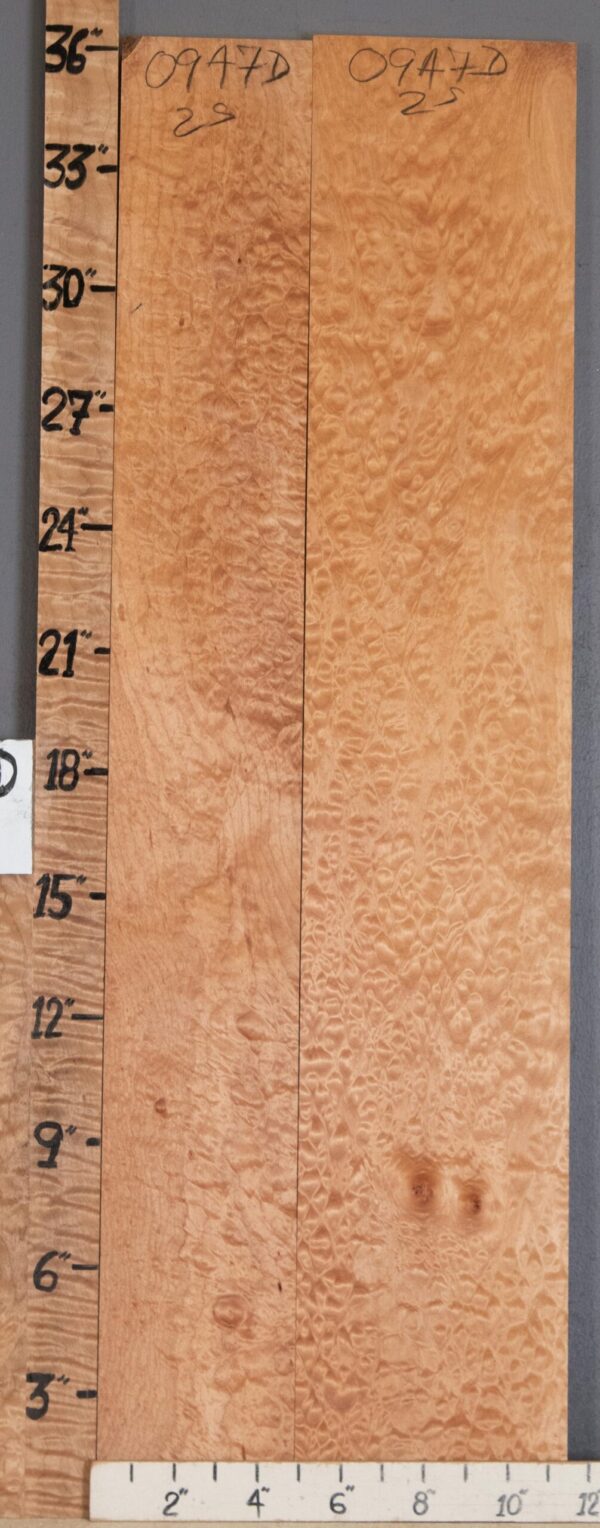 5A Quilted Maple 2 Board Set 11"1/4 X 36" X 4/4" (NWT-0947D)