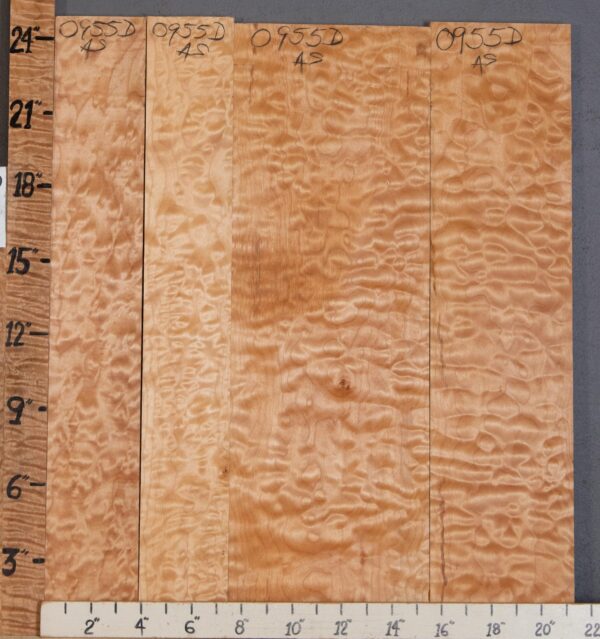 5A Quilted Maple 4 Board Set 21" X 24" X 4/4" (NWT-0955D) - Image 2