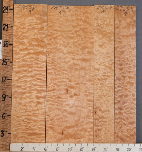 5A Quilted Maple 4 Board Set 21" X 24" X 4/4" (NWT-0955D)