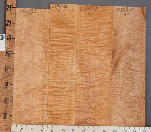 5A Quilted Maple 4 Board Set 26" X 24" X 4/4" (NWT-0962D) - Image 2