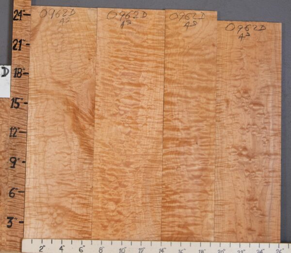 5A Quilted Maple 4 Board Set 26" X 24" X 4/4" (NWT-0962D)