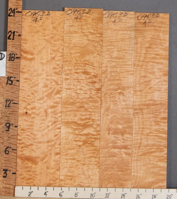 5A Quilted Maple 4 Board Set 19"1/2 X 24" X 4/4" (NWT-0963D) - Image 2