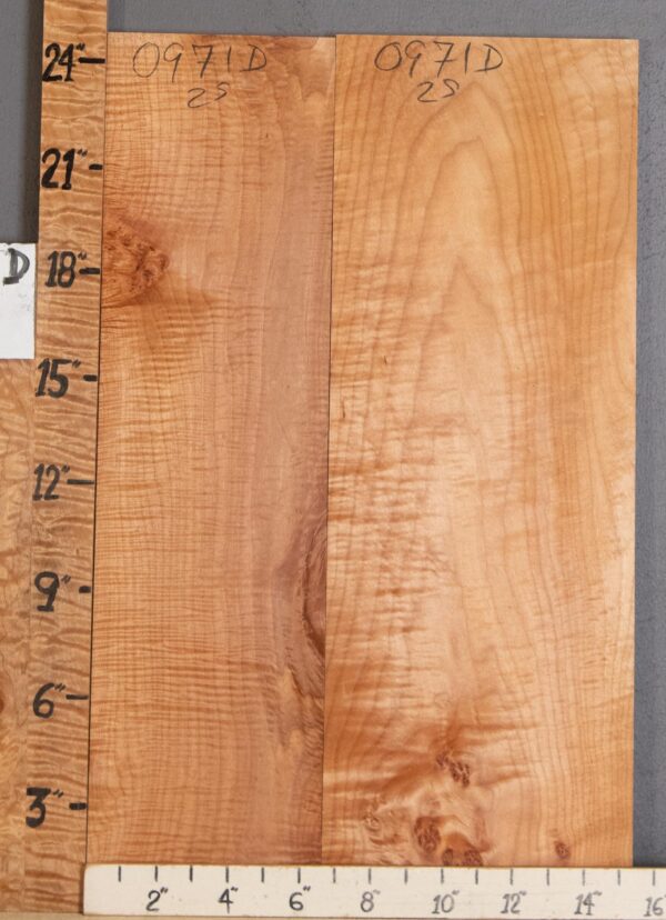 5A Curly Maple 2 Board Set 15"1/4 X 24" X 4/4" (NWT-0971D) - Image 2