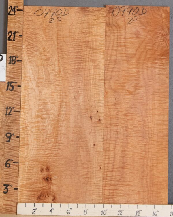 5A Curly Maple 2 Board Set  17"1/2 X 24" X 4/4" (NWT-0990D) - Image 2