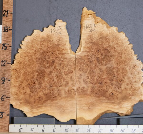 5A Burl Maple Bookmatch with Live Edge 24" X 18" X 3/4" (NWT-1165D)