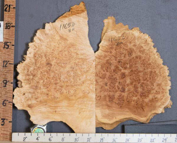 5A Burl Maple Bookmatch with Live Edge 24" X 18" X 3/4" (NWT-1165D) - Image 2