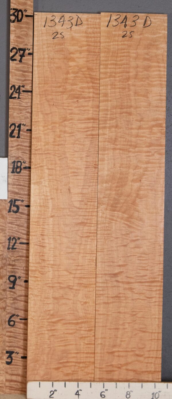 Musical Quilted Maple 2 Board Set Lumber 10"1/2 X 30" X 3/4" (NWT-1343D) - Image 2