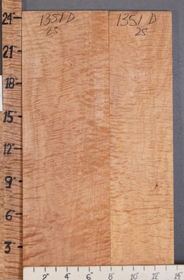 Musical Curly Maple 2 Board Set Lumber 13"3/4 X 25" X 3/4" (NWT-1351D) - Image 2