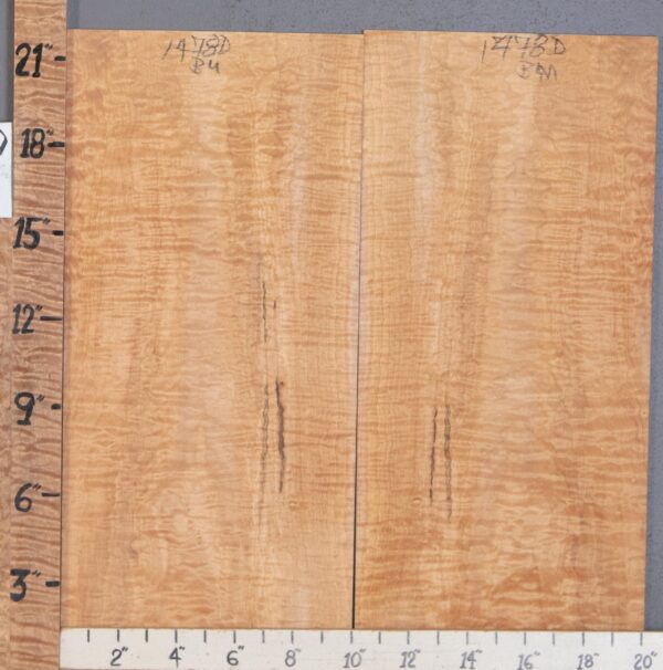 Musical Microlumber Quilted Maple 2 Board Set Lumber 20"1/4 X 22" X 1/4" (NWT-1478D)