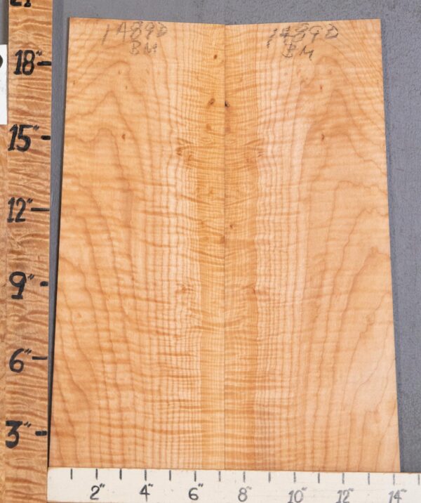 Musical Microlumber Curly Maple Bookmatch Lumber 12"3/4 X 19" X 1/4" (NWT-1489D) - Image 2