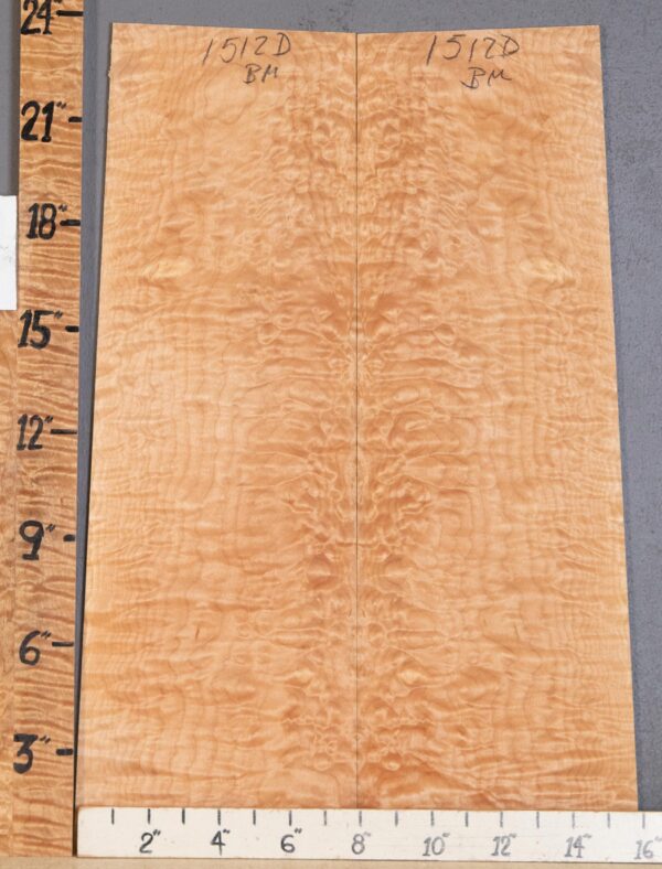 Musical Microlumber Quilted Maple Bookmatch Lumber 14" X 23" X 1/4" (NWT-1512D)