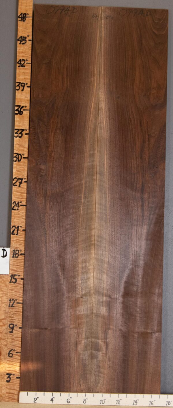 5A Marbled Claro Walnut Bookmatch 17" X 49" X 4/4" (NWT-0994D)