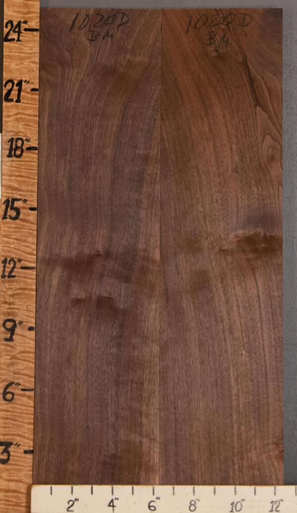 5A Crotch Claro Walnut Bookmatch 12"1/4 X 24" X 4/4" (NWT-1020D) - Image 2