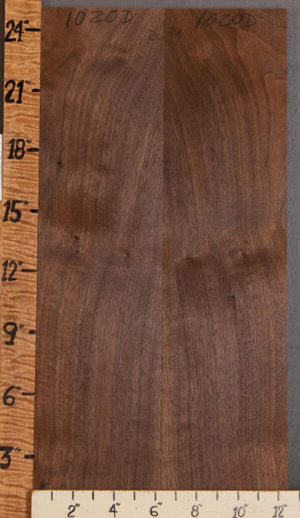 5A Crotch Claro Walnut Bookmatch 12"1/4 X 24" X 4/4" (NWT-1020D)