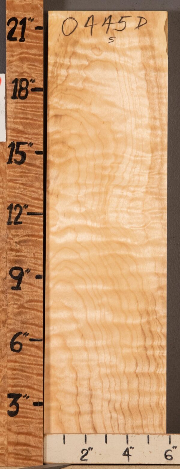 5A Block Curly Maple 5"3/4 X 21" X 1"1/2 (NWT-0445D)