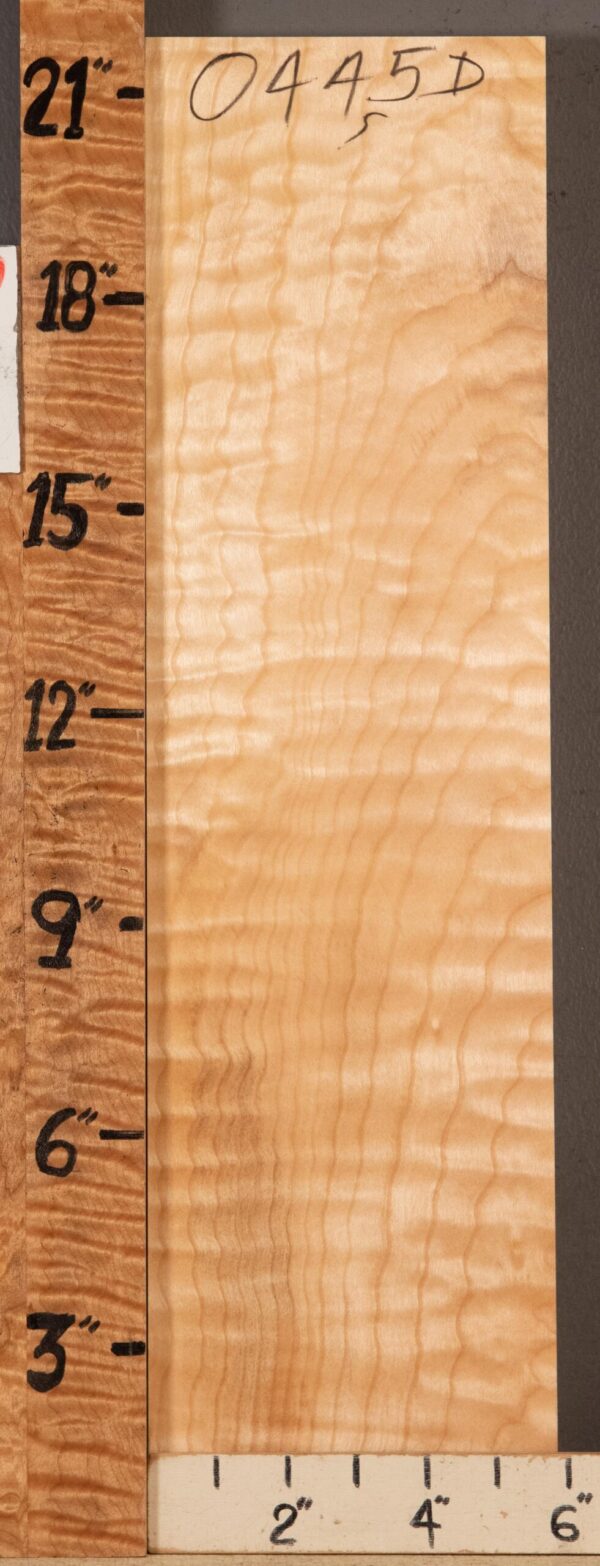 5A Block Curly Maple 5"3/4 X 21" X 1"1/2 (NWT-0445D) - Image 2