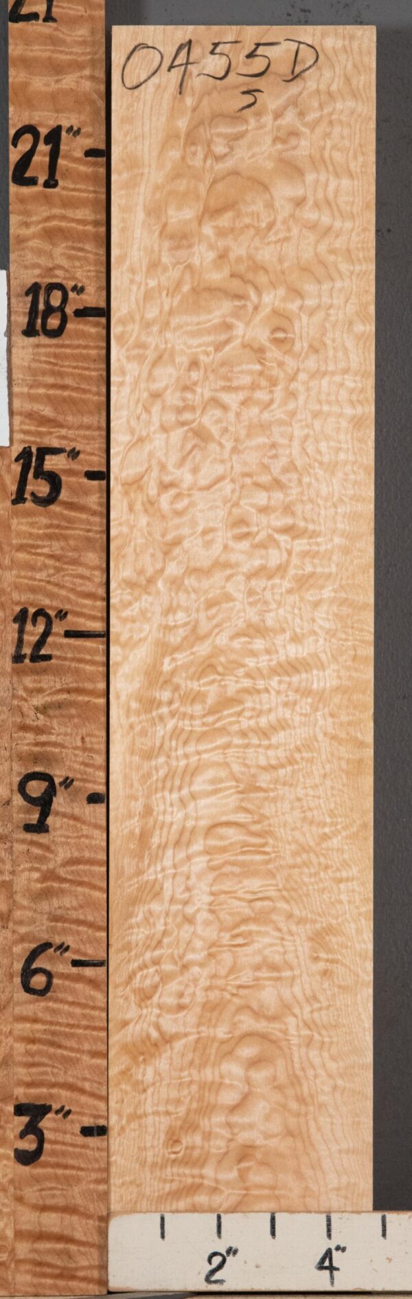 5A Block Quilted Maple 4"7/8 X 23" X 1"7/8 (NWT-0455D) - Image 2