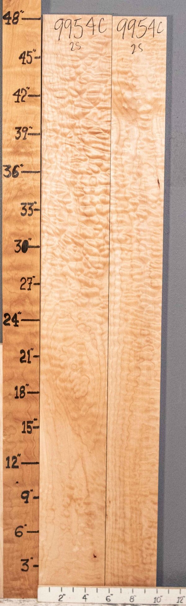 5A Quilted Maple 2 Board Set 9"7/8 X 48" X 4/4" (NWT-9954C)