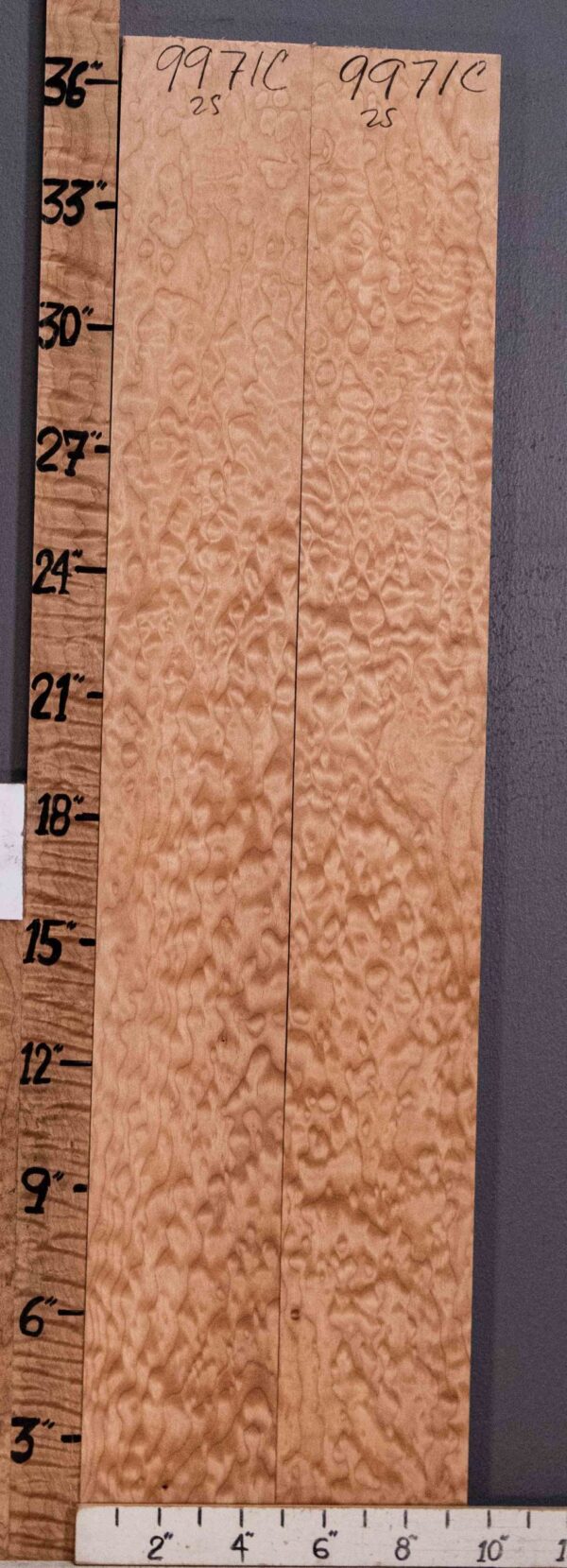 Musical Quilted Maple 2 Board Set 9"1/2 X 37" X 4/4" (NWT-9971C)