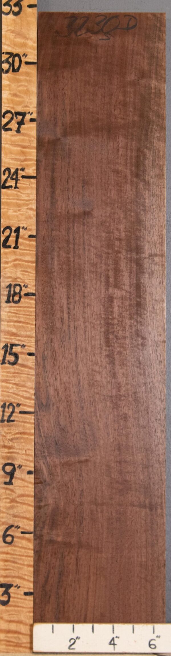 5A Block Marbled Claro Walnut Lumber 6"1/2 X 32" X 1"5/8 (NWT-3230D)