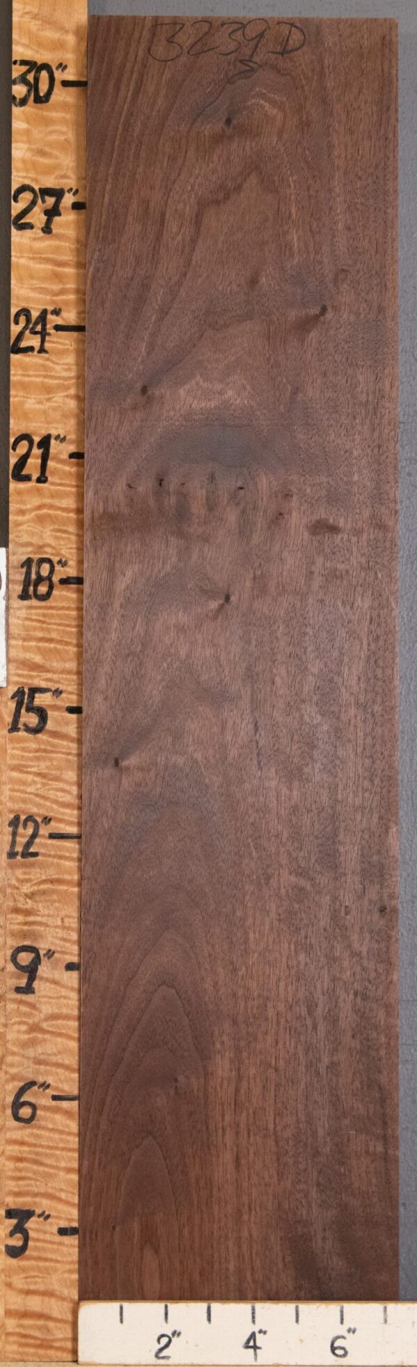 5A Block Marbled Claro Walnut Lumber 7"1/4 X 31" X 1"3/4 (NWT-3239D) - Image 2