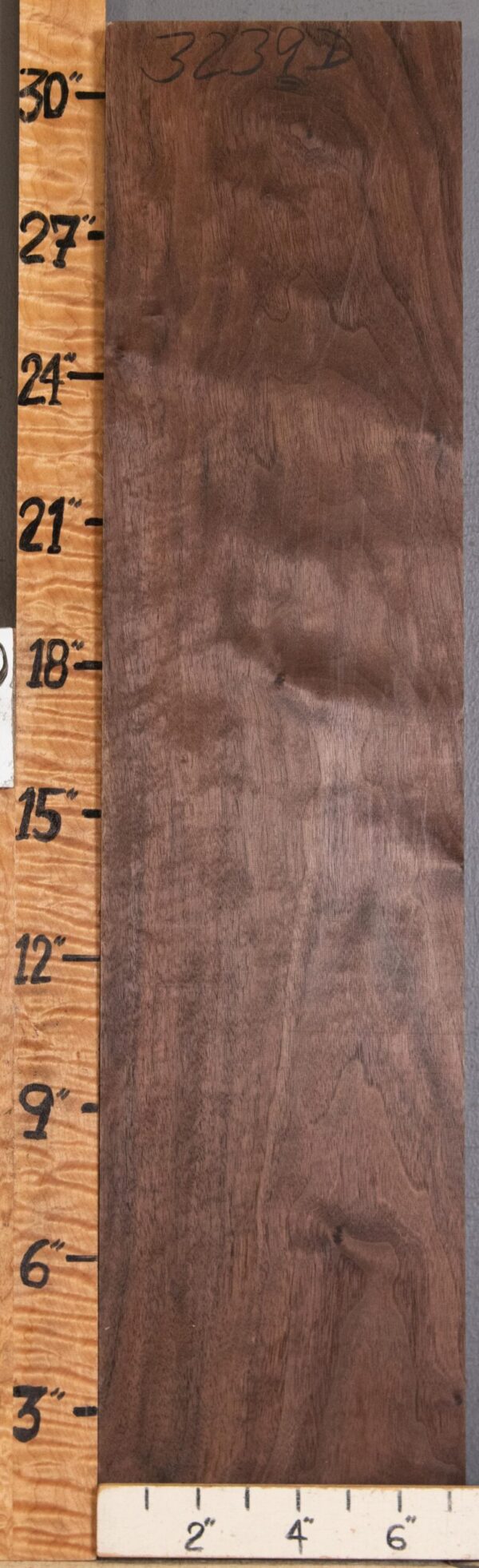 5A Block Marbled Claro Walnut Lumber 7"1/4 X 31" X 1"3/4 (NWT-3239D)