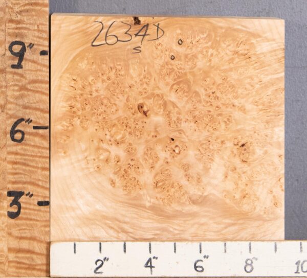 5A Block Burl Maple Lumber 9"1/4 X 10" X 3"1/2 (NWT-2634D) - Image 2