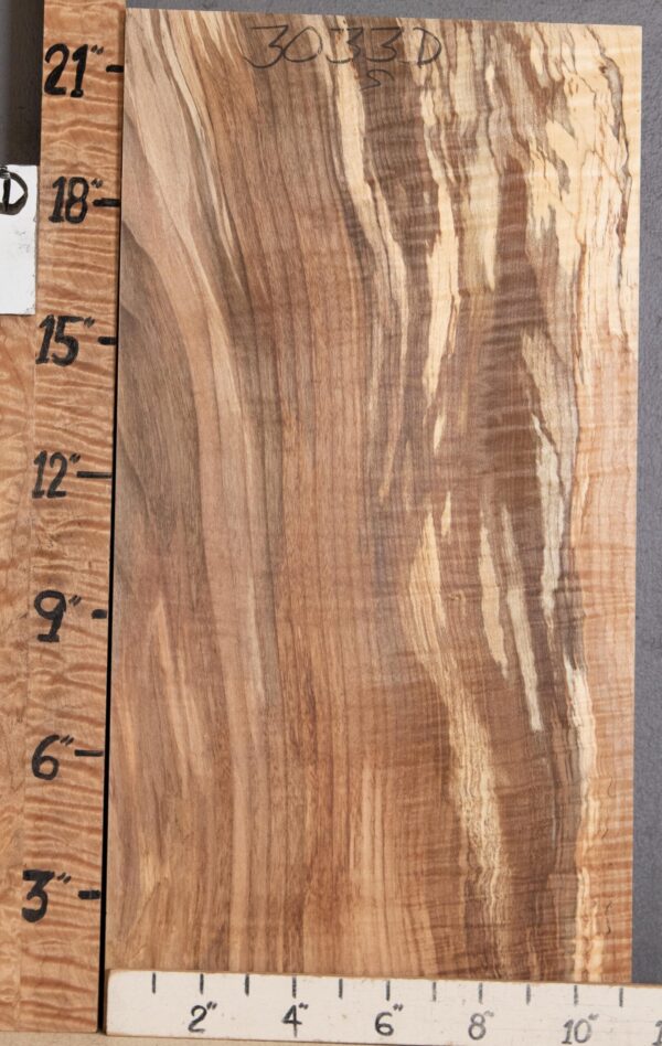 5A Block Spalted Curly Maple Lumber 11"1/4 X 22" X 2"1/4 (NWT-3033D)