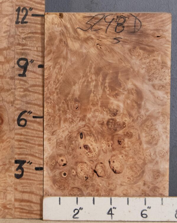 5A Block Burl Maple with Live Edge Lumber 7"1/4 X 12" X 4" (NWT-3298D)