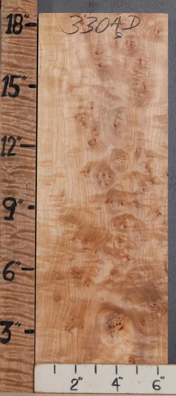 5A Block Burl Maple Lumber 6"3/8 X 18" X 2" (NWT-3304D) - Image 2