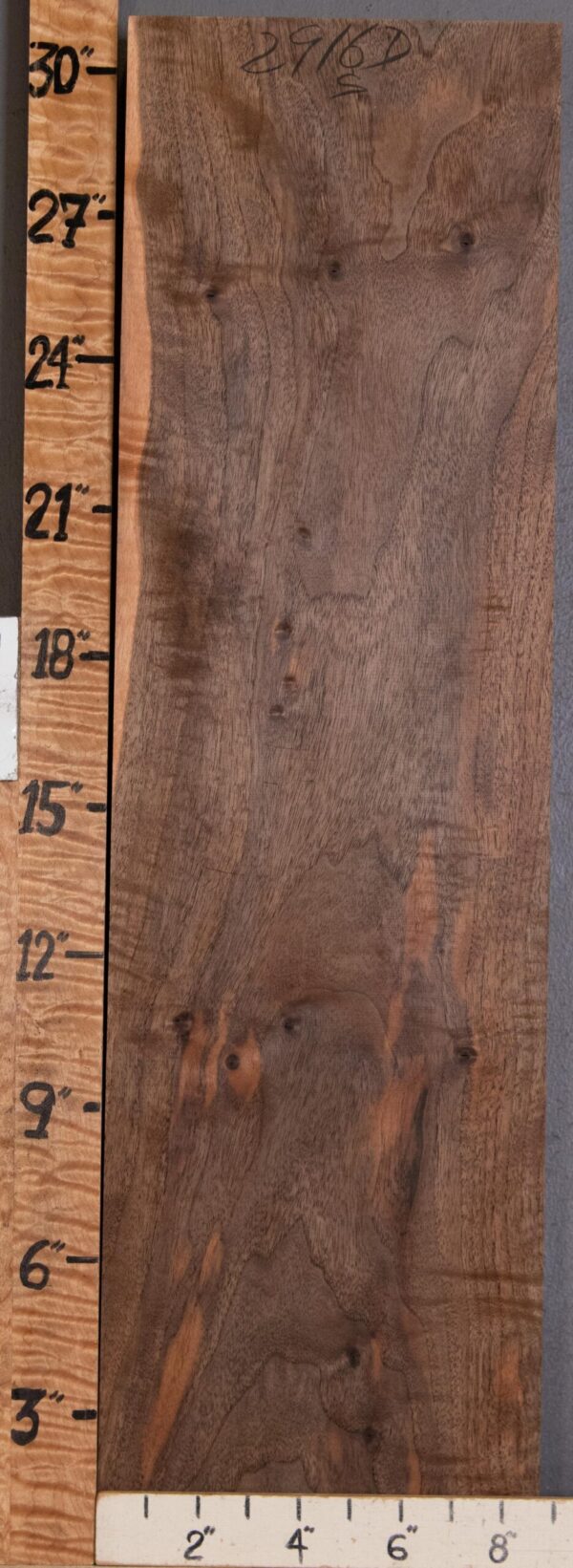 5A Block Marbled Claro Walnut Lumber 8"3/4 X 30" X 1"5/8 (NWT-2916D) - Image 2