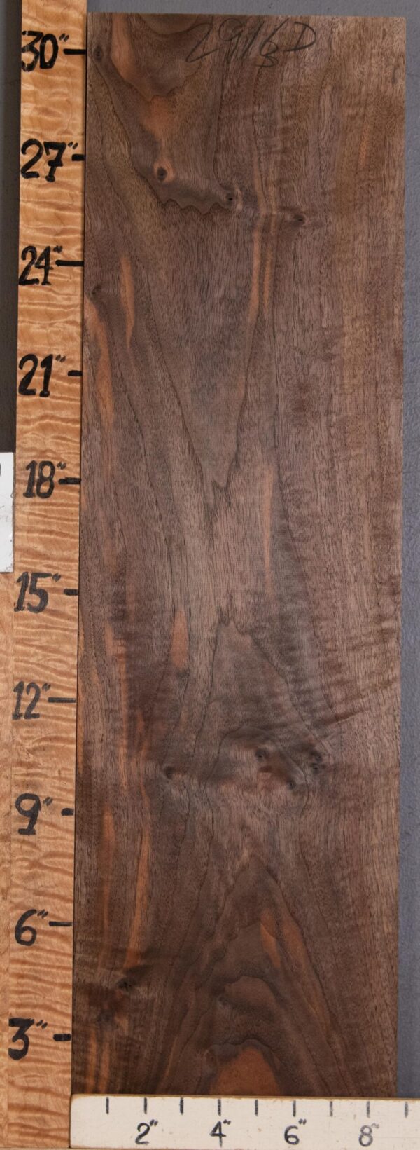 5A Block Marbled Claro Walnut Lumber 8"3/4 X 30" X 1"5/8 (NWT-2916D)